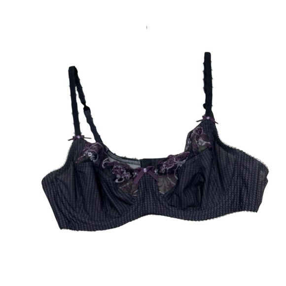 Fantasie Women's Skylar Underwire Full Coverage Bra Womens 32D pinstripe lace - Picture 3 of 9